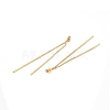 Brass Friction Ear Nut with Long Chain Tassel KK-B059-32G-2