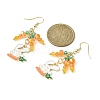 Alloy Enamel Rabbit & Carrot Dangle Earrings EJEW-TA00252-3