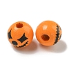 Printed Wood European Beads WOOD-G022-08A-03-2