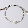 Natural Freshwater Pearl Bead Braided Bead Bracelets JH8725-8-1