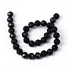 Half-Handmade Faceted Glass Round Beads Strands X-GF10mmC27Y-3