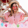 140Pcs 14 Color Autumn Theme Two Tone Spray Painted Glass Pendants GLAA-GA0001-84-6