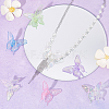 40pcs 5 colors UV Plating Rainbow Iridescent Transparent Acrylic Beads OACR-SC0001-19-4