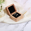 Wooden Jewelry Storage Magnetic Gift Case CON-WH0095-79A-4