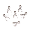 Non-Tarnish 201 Stainless Steel Pendant Pinch Bails STAS-P223-16P-B-3