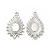 Non-Tarnish 304 Stainless Steel Pendant Cabochon Settings STAS-H214-18P-1