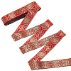 Ethnic Style Polyester Jacquard Ribbon OCOR-WH0078-478B-06-1