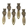 Iron Bookmark Cabochon Settings PALLOY-N0084-20AB-NF-1