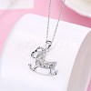 925 Sterling Silver Pendant Necklace NJEW-BB30316-5