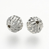 925 Sterling Silver Corrugated Beads X-STER-K037-037A-2