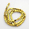 Electroplate Non-magnetic Synthetic Hematite Beads Strands G-J211-02-2