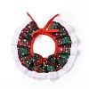 Cloth Pet's Christmas Lace Bandanas AJEW-D051-05G-4