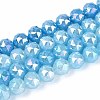 Anti-Tarnish Electroplate Glass Beads Strands GLAA-N064-10mm-03-1