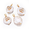 Natural Cultured Freshwater Pearl Pendants PEAR-E013-22-2