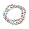 Transparent Electroplate Glass Beads Strands EGLA-F159-HR02-2