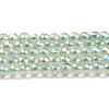 Electroplate Transparent Glass Beads Strands X1-GLAA-H021-01B-FR07-2