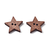 Baking Paint Wooden Buttons BUTT-WH0015-12-2