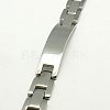304 Stainless Steel Band Bracelets for Mens ID Bracelets BJEW-I129-43-3