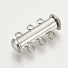 Brass Magnetic Slide Lock Clasps X-KK-Q740-07P-1