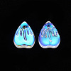 Transparent Spray Painted Glass Charms GLAA-S190-020B-01-2