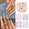 Beadthoven 10Pcs 10 Style 5D Nail Art Water Transfer Stickers Decals MRMJ-BT0001-03-3