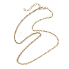 304 Stainless Steel Figaro Chain Singapore Chain Necklaces for Women NJEW-JN05591-4