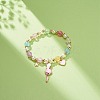 Colorful Alloy Enamel Cute Charms Bracelet BJEW-JB08661-01-2