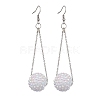 Resin Rhinestone Dangle Earring EJEW-JE05909-1