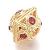 Brass Micro Pave Cubic Zirconia Beads KK-P187-26-G-3