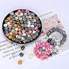 Colorful Pattern Printed Silicone Focal Beads SI-JX0022A-16-3