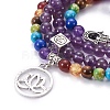Natural Amethyst Wrap Bracelets BJEW-I273-B04-2