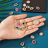 18Pcs 9 Colors UV Plating Alloy Pendants ALRI-TA0001-20-6