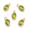 Eco-Friendly Brass with Glass Pendants KK-K268-01V-1