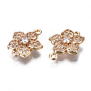 Brass Micro Pave Clear Cubic Zirconia Links Connectors X-KK-S359-155-RS-3