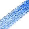 Gradient Color Baking Paint Glass Bead Strands LS-DGLA-A039-T6mm-A020-4