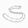 304 Stainless Steel Mesh Chain Necklaces NJEW-F248-10A-P-1