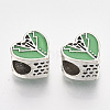 Antique Silver Plated Alloy European Beads MPDL-S067-31B-2