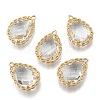 Transparent Glass Pendants GLAA-T007-08G-1