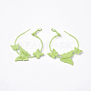 Spray Painted Iron Hoop Earrings EJEW-N010-04-3