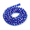 Electroplate Transparent Glass Beads Strands EGLA-A035-T6mm-A21-2