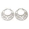 Non-Tarnish 304 Stainless Steel Hollow Moon Hoop Earrings EJEW-P248-04P-2