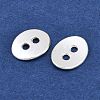 Alloy Oval Buttons TIBE-ZN48623-S-FF-1