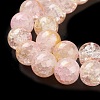 Baking Paint Crackle Glass Bead Strands DGLA-R053-05E-4