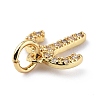 Brass Micro Pave Cubic Zirconia Charms ZIRC-F131-16G-10-3