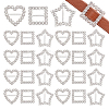 AHADEMAKER 60Pcs 3 Style Alloy Crystal Rhinestone Shoe Decoration FIND-GA0002-81-1
