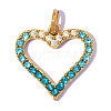 304 Stainless Steel with Rhinestone Charms RB-OY001-34G-02-1