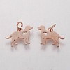 304 Stainless Steel Puppy Pendants STAS-Q201-T464R-2