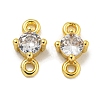 Rack Plating Brass Pave Clear Cubic Zirconia Links KKB-L215-047B-G-1
