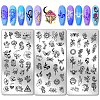 Stainless Steel DIY Nail Art Templates MRMJ-WH0092-056-1