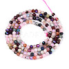 AB Color Plated Natural Garnet & Rose Quartz & Black Spinel & Amethyst & Quartz Crystal & Ice Obsidian Beads Strands G-T144-A07-07-2